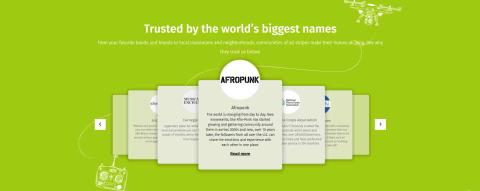 screenshot of Ning for Businesses